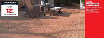 LAME DE TERRASSE PIN MARRON