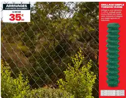 Brico Dépôt GRILLAGE SIMPLE TORSION 1X20M offre