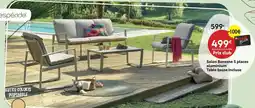 Maxi Bazar Salon Boreane 5 places aluminium Table basse incluse offre