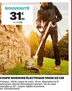 Brico Dépôt COUPE-BORDURE ÉLECTRIQUE 450W offre