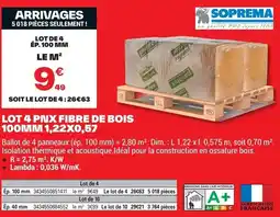 Brico Dépôt LOT 4 PNX FIBRE DE BOIS offre