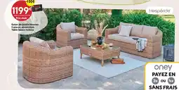 Maxi Bazar Salon de jardin Moorea 5 places aluminium Table basse incluse offre