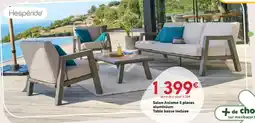 Maxi Bazar Salon Axiome 5 places aluminium Table basse incluse offre