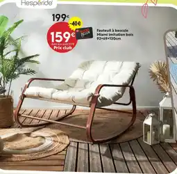 Maxi Bazar Fauteuil à bascule Miami imitation bois offre