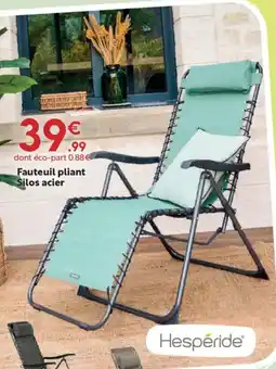 Maxi Bazar Fauteuil pliant Silos acier offre