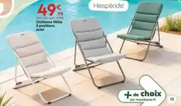 Maxi Bazar Chilienne Nillia 3 positions acier offre