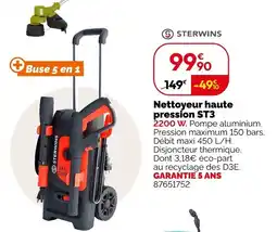 Weldom Sterwins Nettoyeur haute pression ST3 offre