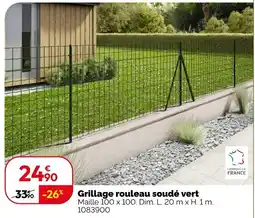 Weldom Grillage rouleau soudé vert Maille offre