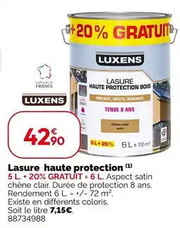 Weldom Luxens Lasure haute protection offre