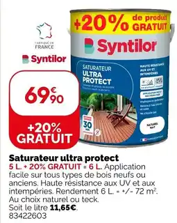 Weldom Syntilor Saturateur ultra protect offre