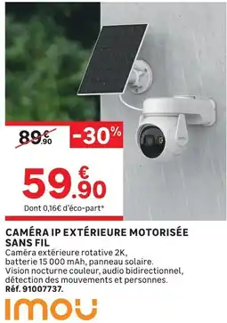 Leroy Merlin Caméra ip extérieure motorisée sans fil offre