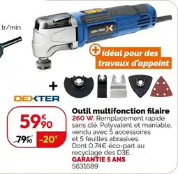 Weldom Dexter Outil multifonction filaire offre