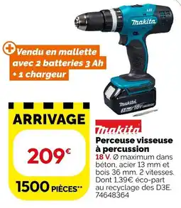 Weldom Makita Perceuse visseuse à percussion offre