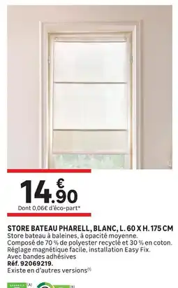 Leroy Merlin Store bateau pharell, blanc offre