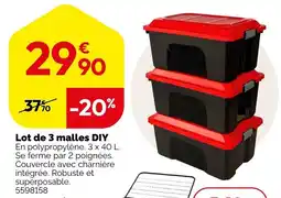 Weldom Diy Lot de 3 malles offre