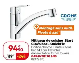 Weldom Mitigeur de cuisine Start Clova bas offre