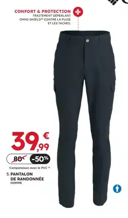 Sport 2000 PANTALON DE RANDONNÉE HOMME offre