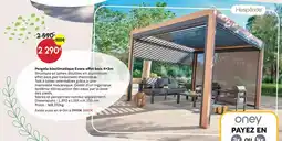 Maxi Bazar Pergola bioclimatique Evora effet bois 4x3m offre