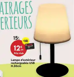 Maxi Bazar Lampe d'extérieur rechargeable USB H.30cm offre
