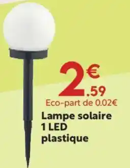 Maxi Bazar Lampe solaire 1 LED plastique offre