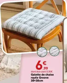 Maxi Bazar Galette de chaise rayée Groove offre