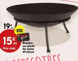 Maxi Bazar Brasero sur pieds fer fonte offre