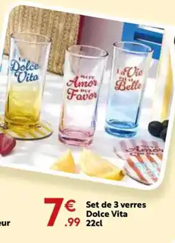 Maxi Bazar DOLCE VITA Set de 3 verres offre