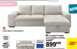 Conforama Canapé d'angle convertible Cavallo offre