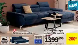 Conforama Canapé d'angle convertible Lugano offre