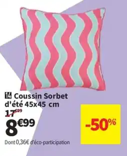 Conforama Coussin Sorbet d'été offre