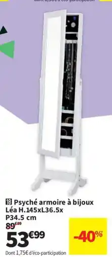 Conforama 18 Psyché armoire à bijoux Léa offre