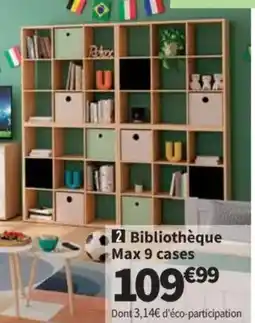 Conforama Bibliothèque Max 9 cases offre