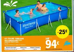 E.Leclerc Kit piscine tubulaire rectangulaire offre