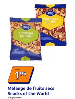 Action SNACKS OF THE WORLD Mélange de fruits secs offre