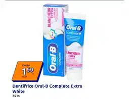 Action ORAL-B Dentifrice Complete Extra White offre
