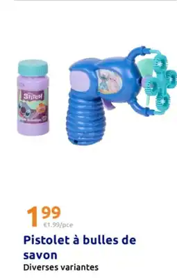 Action Pistolet à bulles de savon offre