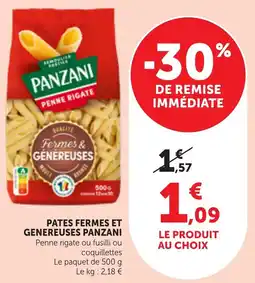 Bi1 Pates fermes et genereuses panzani offre