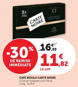 Bi1 Cafe moulu carte noire offre