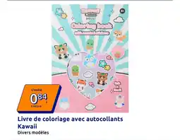 Action Livre de coloriage avec autocollants Kawaii offre
