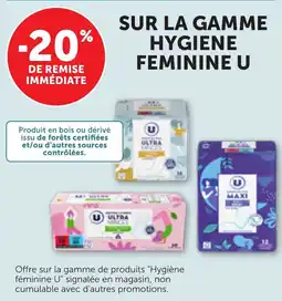 Bi1 Sur la gamme hygiene feminine u offre