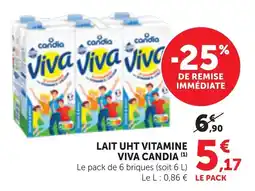 Bi1 Lait uht vitamine viva candia offre