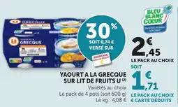 Bi1 Yaourt a la grecque sur lit de fruits u offre
