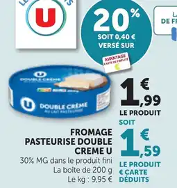 Bi1 Fromage pasteurise double creme u offre