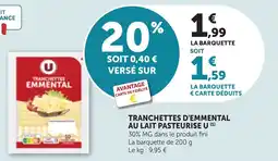 Bi1 Tranchettes d'emmental au lait pasteurise u offre
