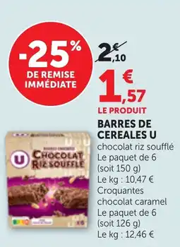 Bi1 Barres de cereales u offre