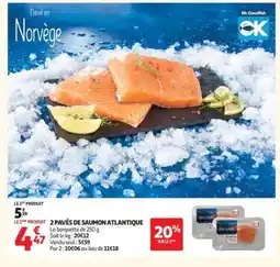 Auchan 2 Pavés De Saumon Atlantique offre