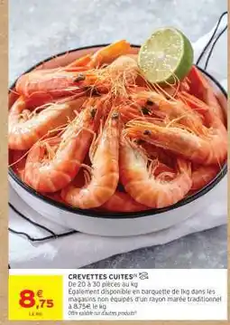 Intermarché CREVETTES CUITES offre