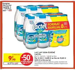 Intermarché Lait UHT Demi-Écrémé Lactel offre