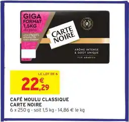 Intermarché Café Moulu Classique Carte Noire offre