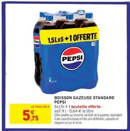 Intermarché BOISSON GAZEUSE STANDARD PEPSI offre